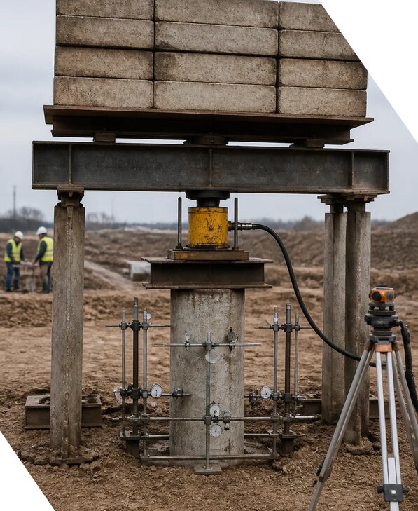 Проведение испытаний грунта сваями для строительства в Соколе