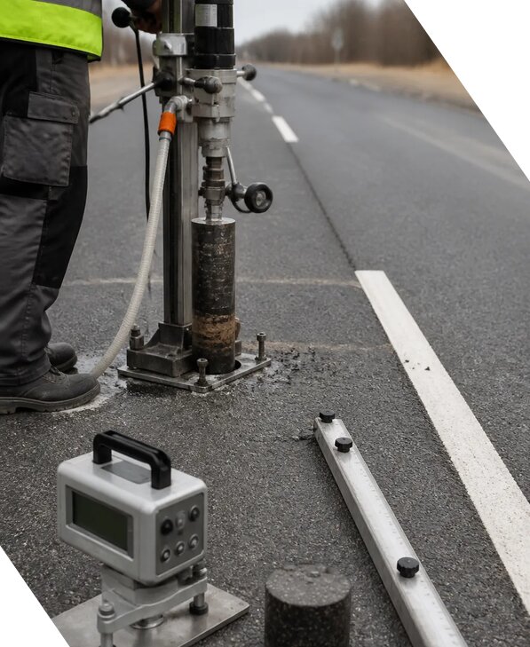 Испытание дорожного покрытия лабораторными методами в Соколе