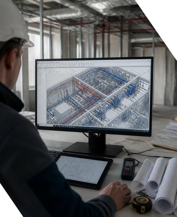 Создание BIM модели инженерных сетей для объектов в Соколе